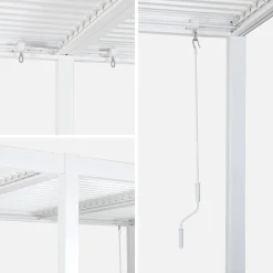 Pergola mit Lamellendach Palace 3x6m + 4 Markisen 3m