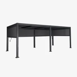 Pergola mit Lamellendach Palace 3x6m + 4 Markisen 3m