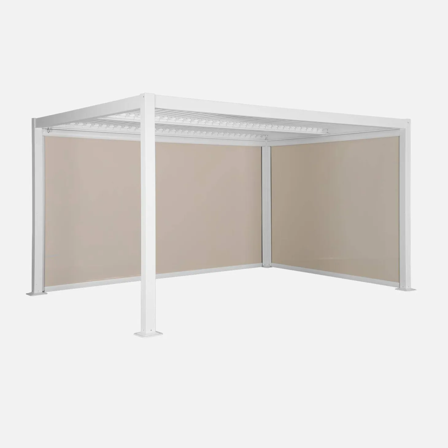 Pergola mit Lamellendach Palace 3x4m mit Markise 3m + Markise 4m