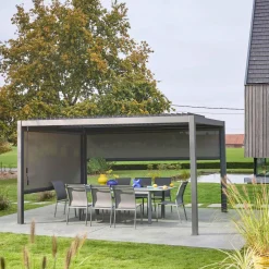 Pergola mit Lamellendach Palace 3x4m mit Markise 3m + Markise 4m