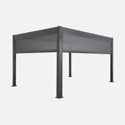 Pergola mit Lamellendach Palace 3x4m mit Markise 3m + Markise 4m