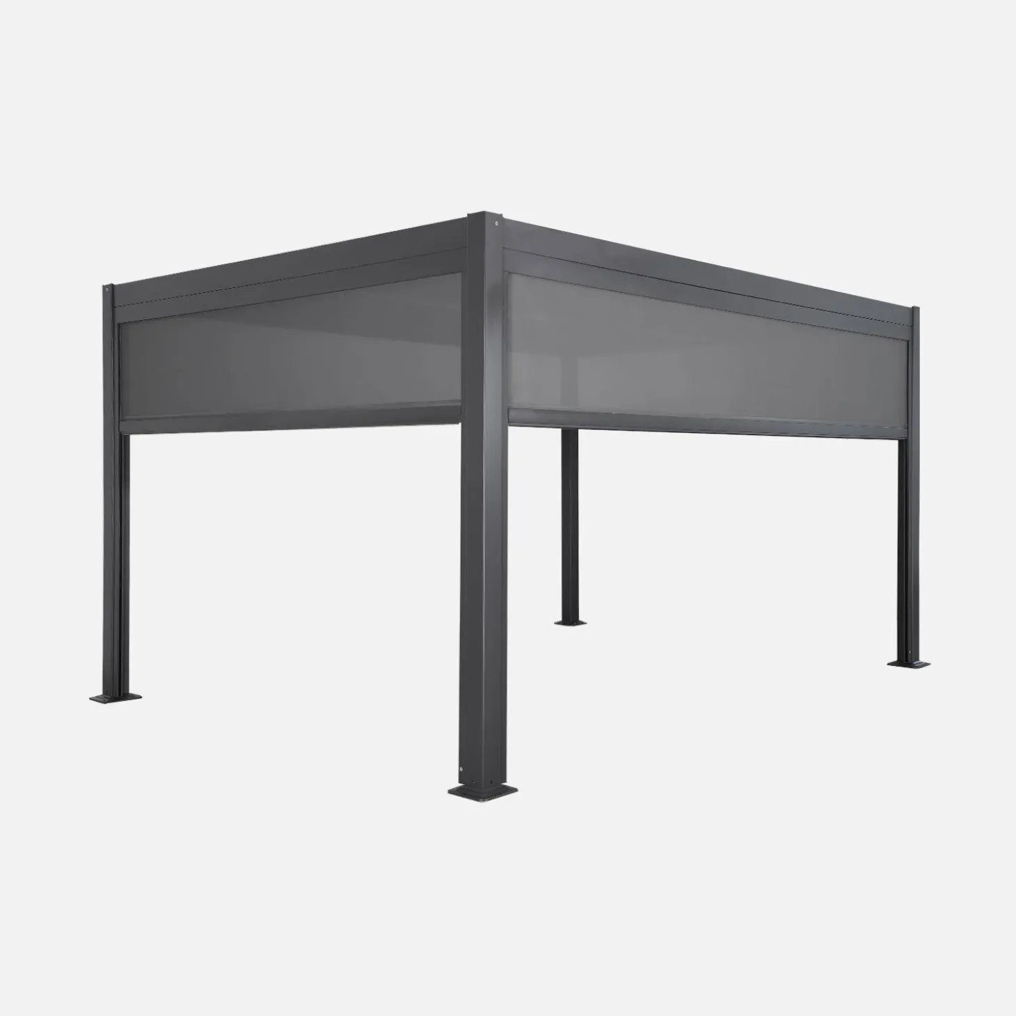 Pergola mit Lamellendach Palace 3x4m mit Markise 3m + Markise 4m