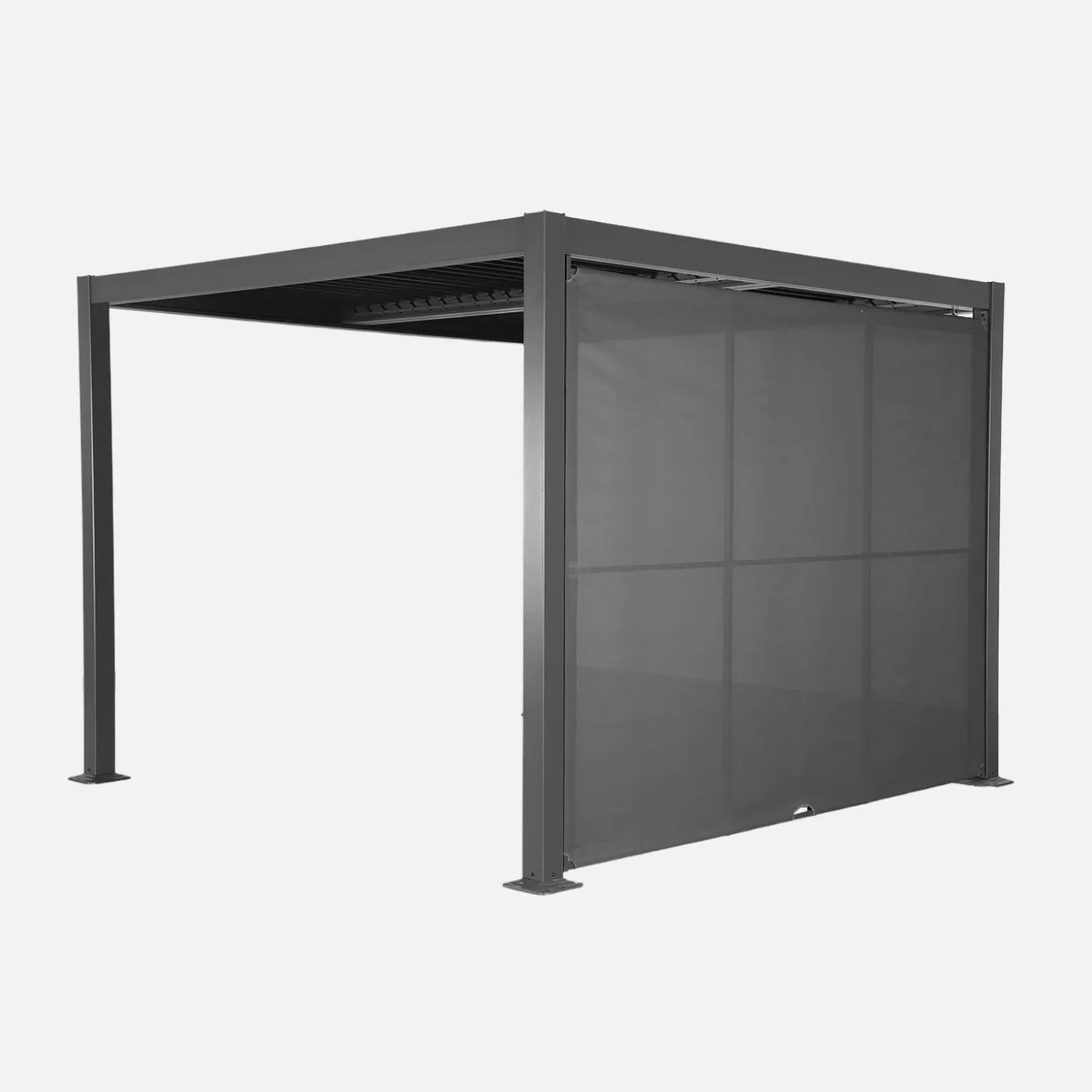 Pergola mit Lamellendach Palace 3x3m mit Vordach 3m