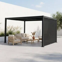 Pergola mit Lamellendach Palace 3x4m mit Vordach 3m