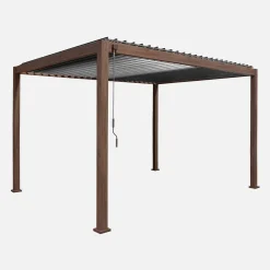 Pergola mit Lamellendach Triomphe 3x4m + Markise 3m + Markise 4m