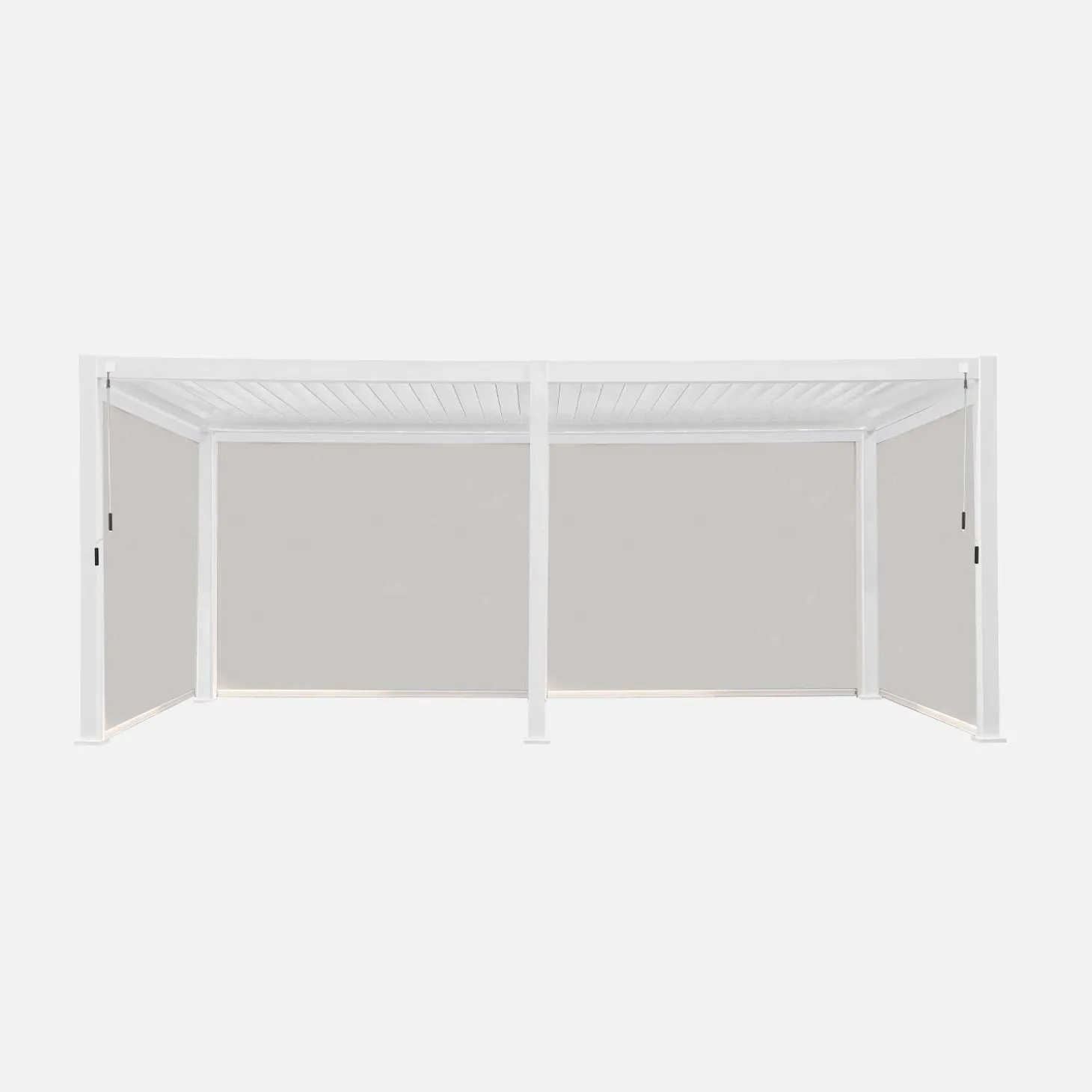 Pergola mit Lamellendach Triomphe 3x6m + 4 Markisen 3m