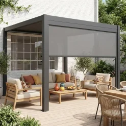 Pergola mit Lamellendach Triomphe 3x4m mit Markise 3m