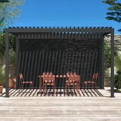 Pergola mit Lamellendach Triomphe 3x4m mit 1 Markise 4m