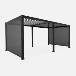 Pergola mit Lamellendach Triomphe 3x6m mit 2 Markisen 3m