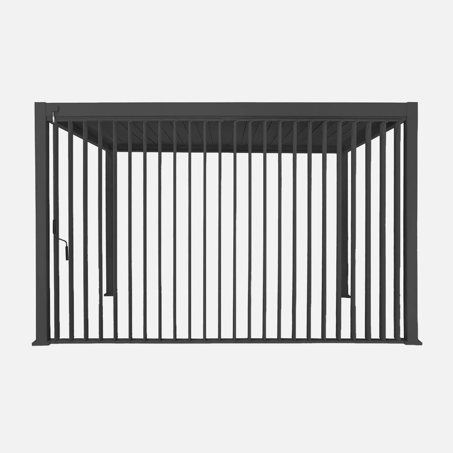 Pergola mit Lamellendach Triomphe 3x4m + verstellbare senkrechte Lamellenwand 4m
