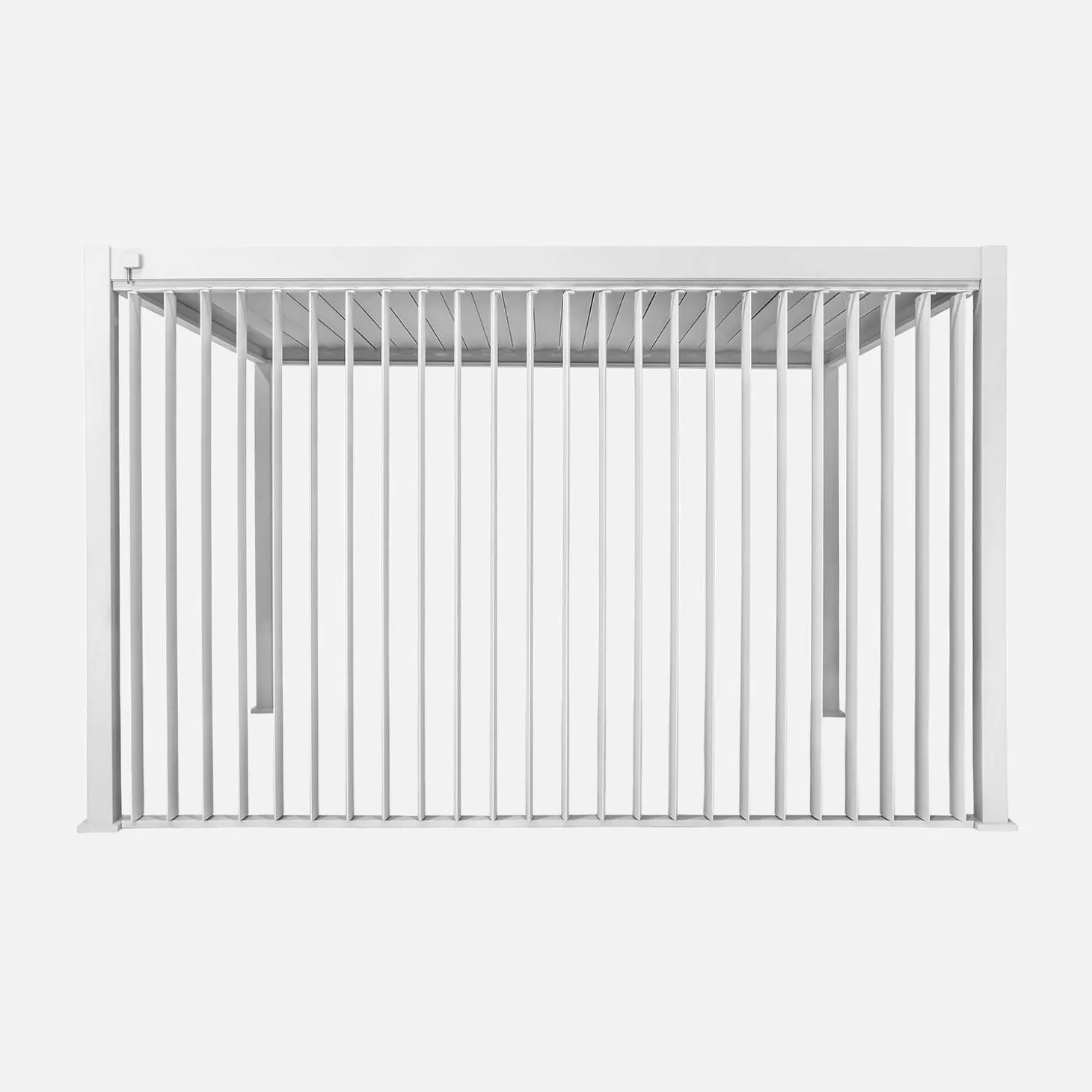 Pergola mit Lamellendach Triomphe 3x4m + verstellbare senkrechte Lamellenwand 4m