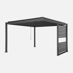 Pergola mit Lamellendach und integrierter Lamellenwand Palace Deluxe 3,5x3,5m