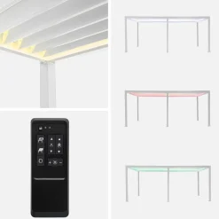 Pergola mit motorisiertem Lamellendach und LED-Beleuchtung Triomphe 3x6m