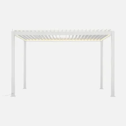 Pergola mit motorisiertem Lamellendach und LED-Beleuchtung Triomphe 3x4m