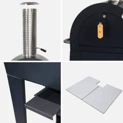 Pizzaofen für Outdoor mit Ablage