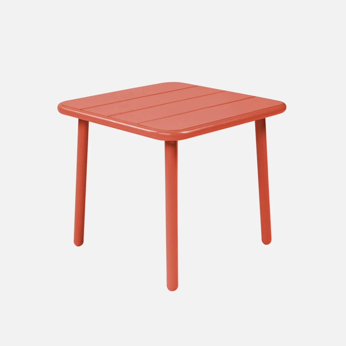Quadratischer Couchtisch für den Garten aus Stahl