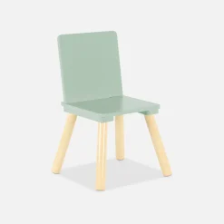 Quadratischer Kindertisch mit 2 Stühlen, Beine aus Kiefer