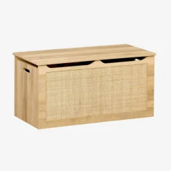 Rattan-Spielzeugtruhe, Klappdeckel, seitliche Griffe