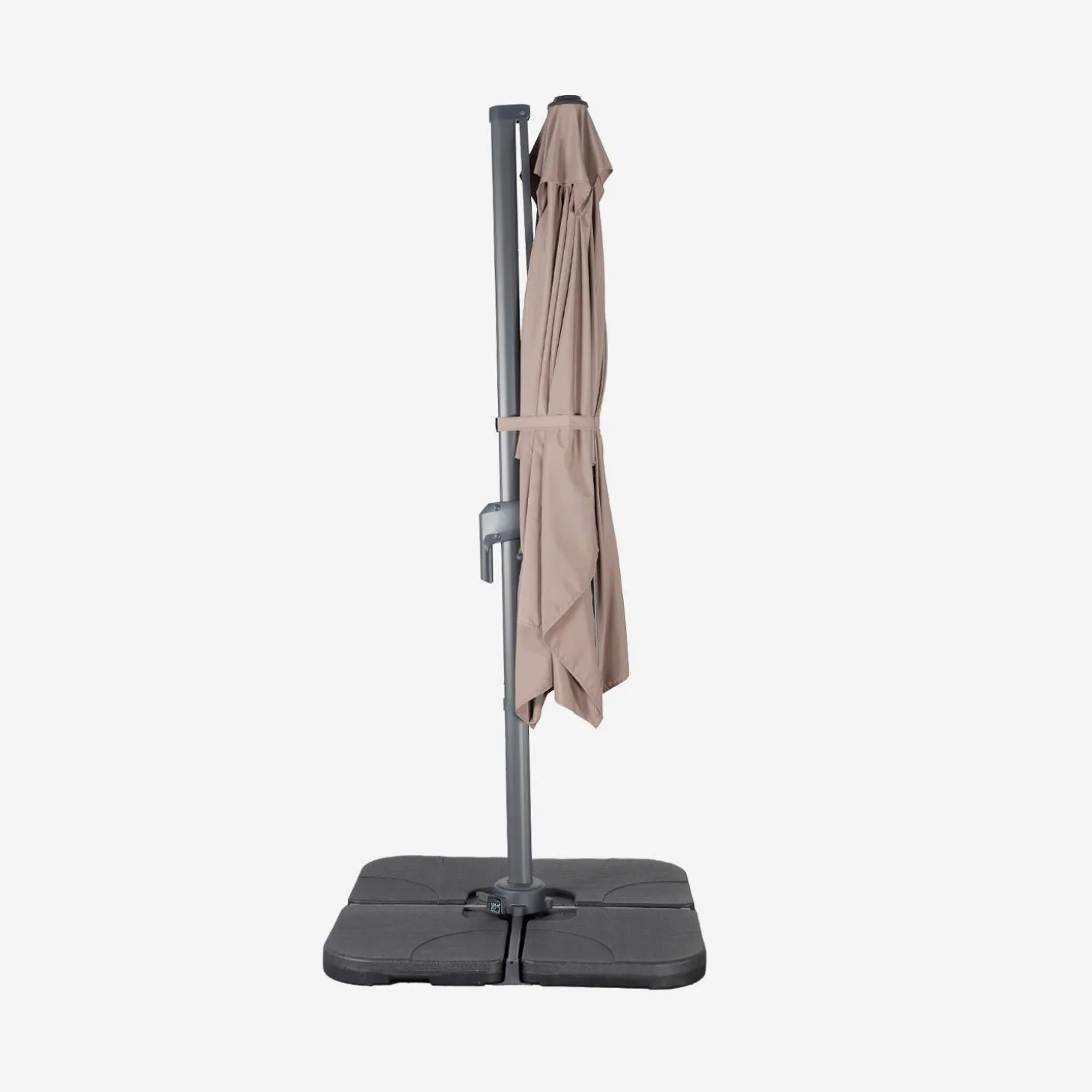Rechteckiger Ampelschirm 2x3 m + 4 Ballastplatten 50 x 50 cm