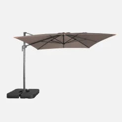 Rechteckiger Ampelschirm 3x4m + befüllbare Platten 50x50cm