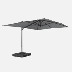 Rechteckiger Ampelschirm 3x4m + befüllbare Platten 50x50cm