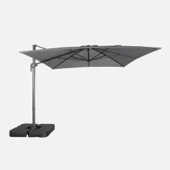 Rechteckiger Ampelschirm 3x4m + befüllbare Platten 50x50cm