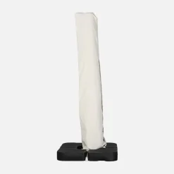 Rechteckiger Ampelschirm 3x4m, Mast im Holzlook + befüllbare Ballastplatten 50x50cm