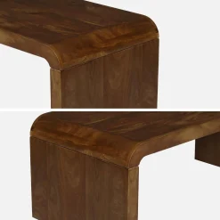 Rechteckiger Couchtisch aus massivem Akazienholz