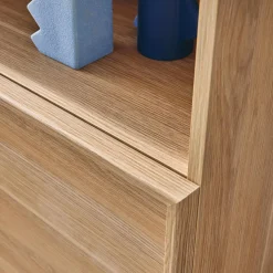 Regal Bücherregal Holzlook 2 Türen 5 Ebenen