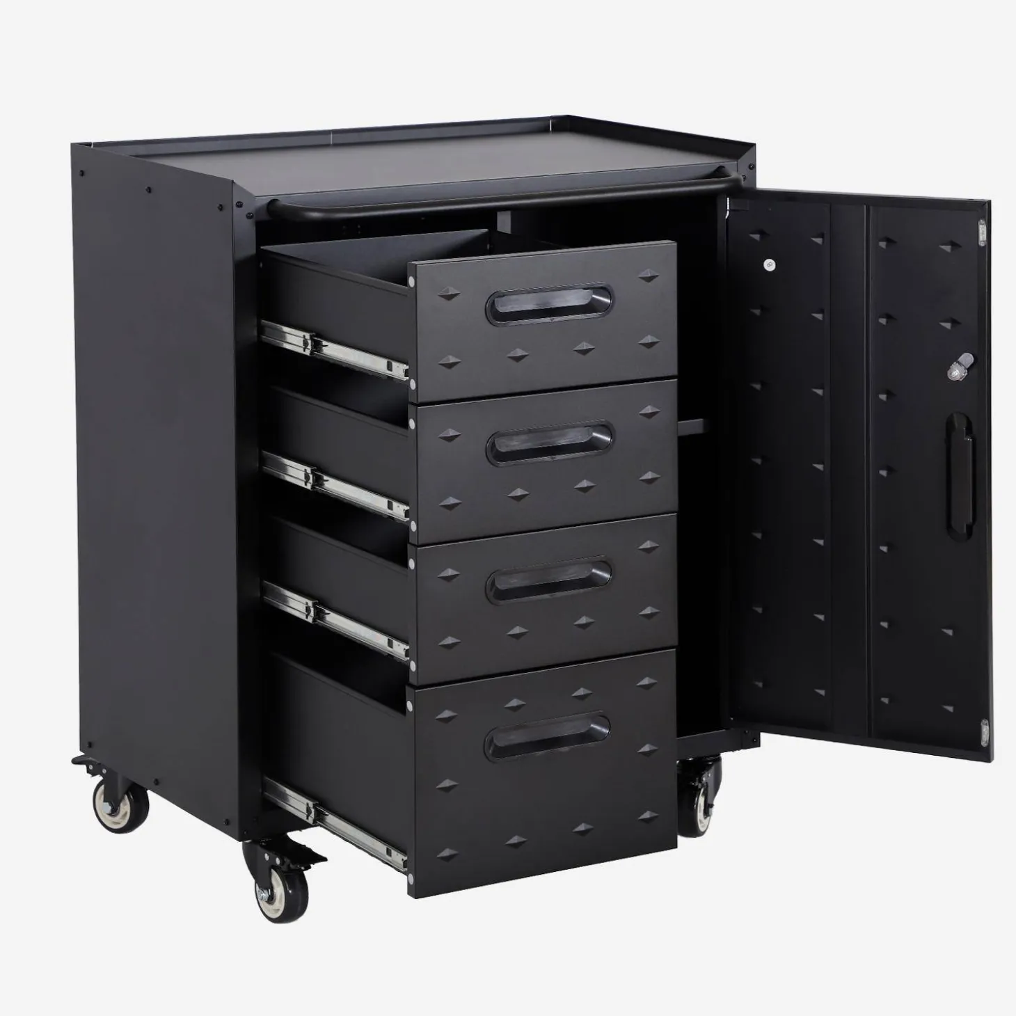Rollenschrank mit 4 Schubladen und einer Tür