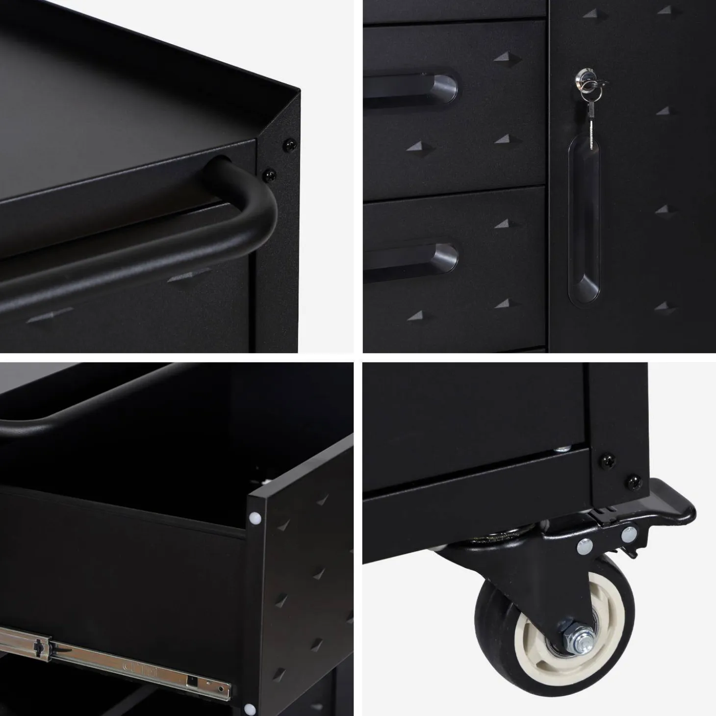 Rollenschrank mit 4 Schubladen und einer Tür