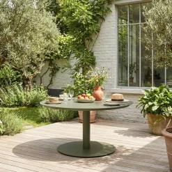 Runder Aluminium-Gartentisch Ø140cm für 6 Personen