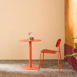 Runder Bistro-Gartentisch aus Stahl für 2 Personen