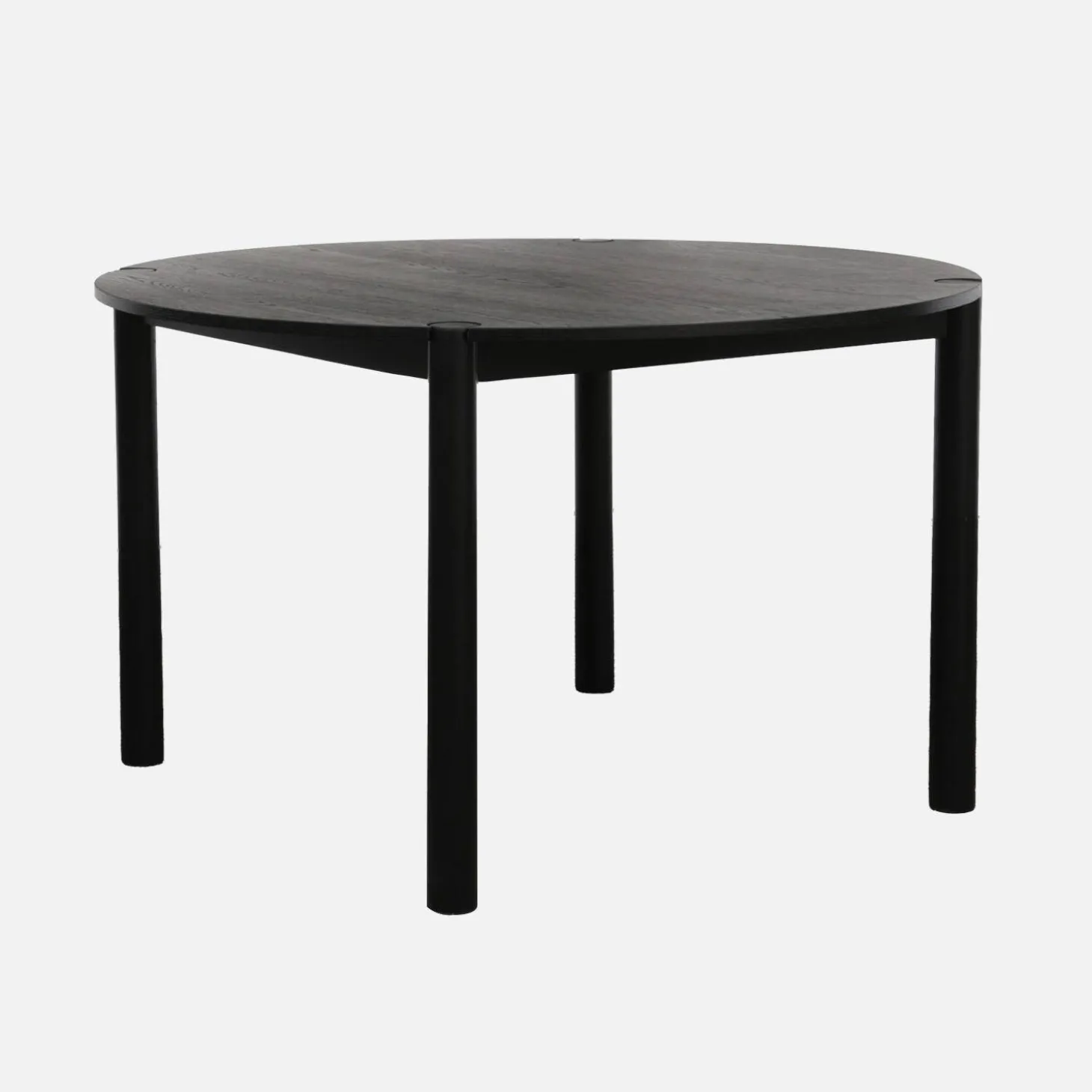 Runder Esstisch Ø120cm aus Heveaholz für 4 Personen