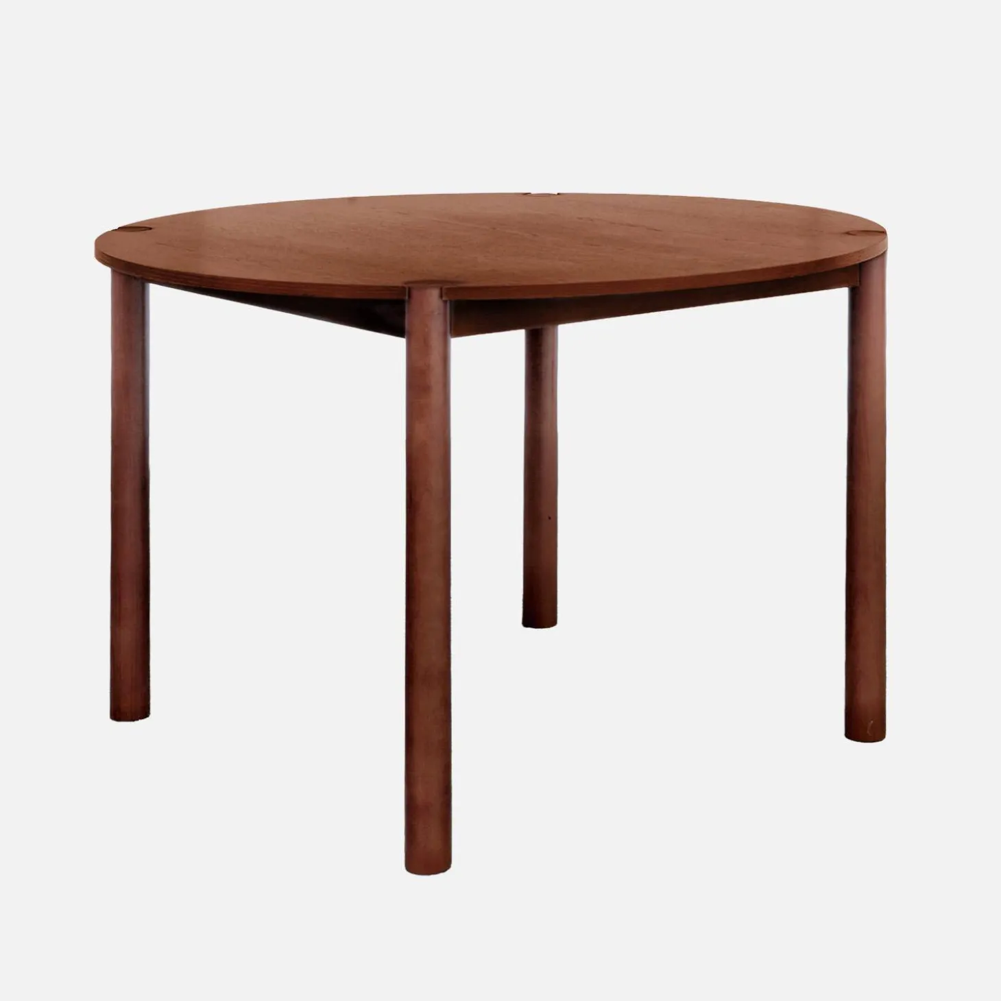 Runder Esstisch Ø120cm aus Heveaholz für 4 Personen