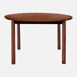 Runder Esstisch Ø120cm aus Heveaholz für 4 Personen