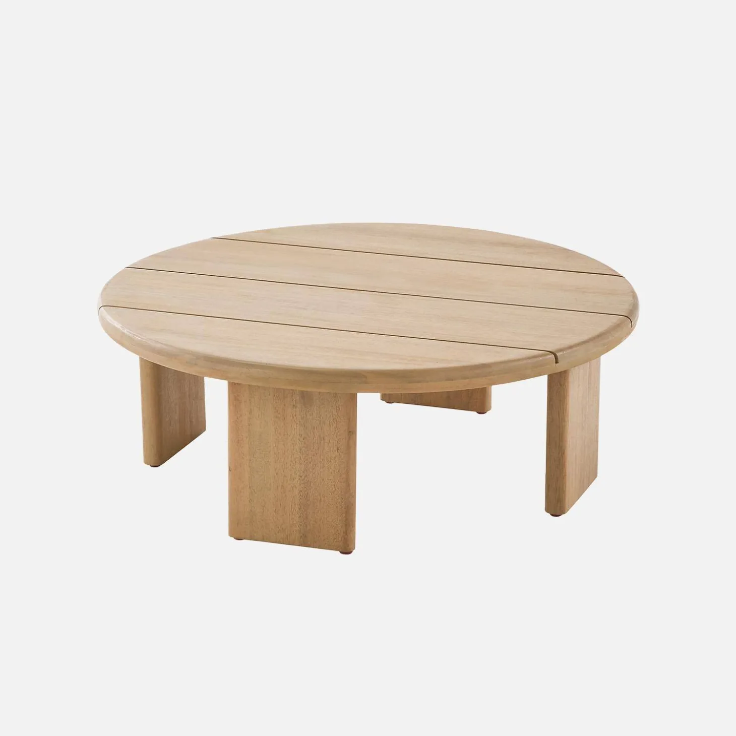 Runder Garten-Couchtisch aus Akazienholz