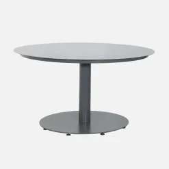 Runder Gartentisch Ø140cm aus Aluminium + 6 Sessel