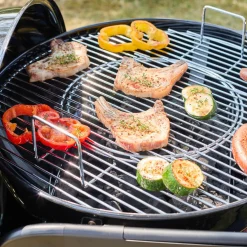Runder Holzkohlegrill aus emailliertem Stahl Ø53cm mit 2 Rollen