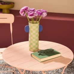 Runder klappbarer Bistro-Gartentisch aus Stahl + 2 Stühle