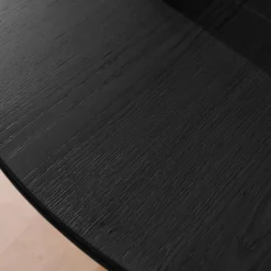 Runder Tisch Heveaholz und Eichenfurnier 4 Plätze