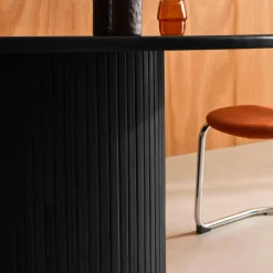 Runder Tisch Heveaholz und Eichenfurnier 4 Plätze