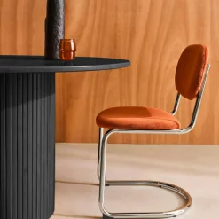 Runder Tisch Heveaholz und Eichenfurnier 4 Plätze