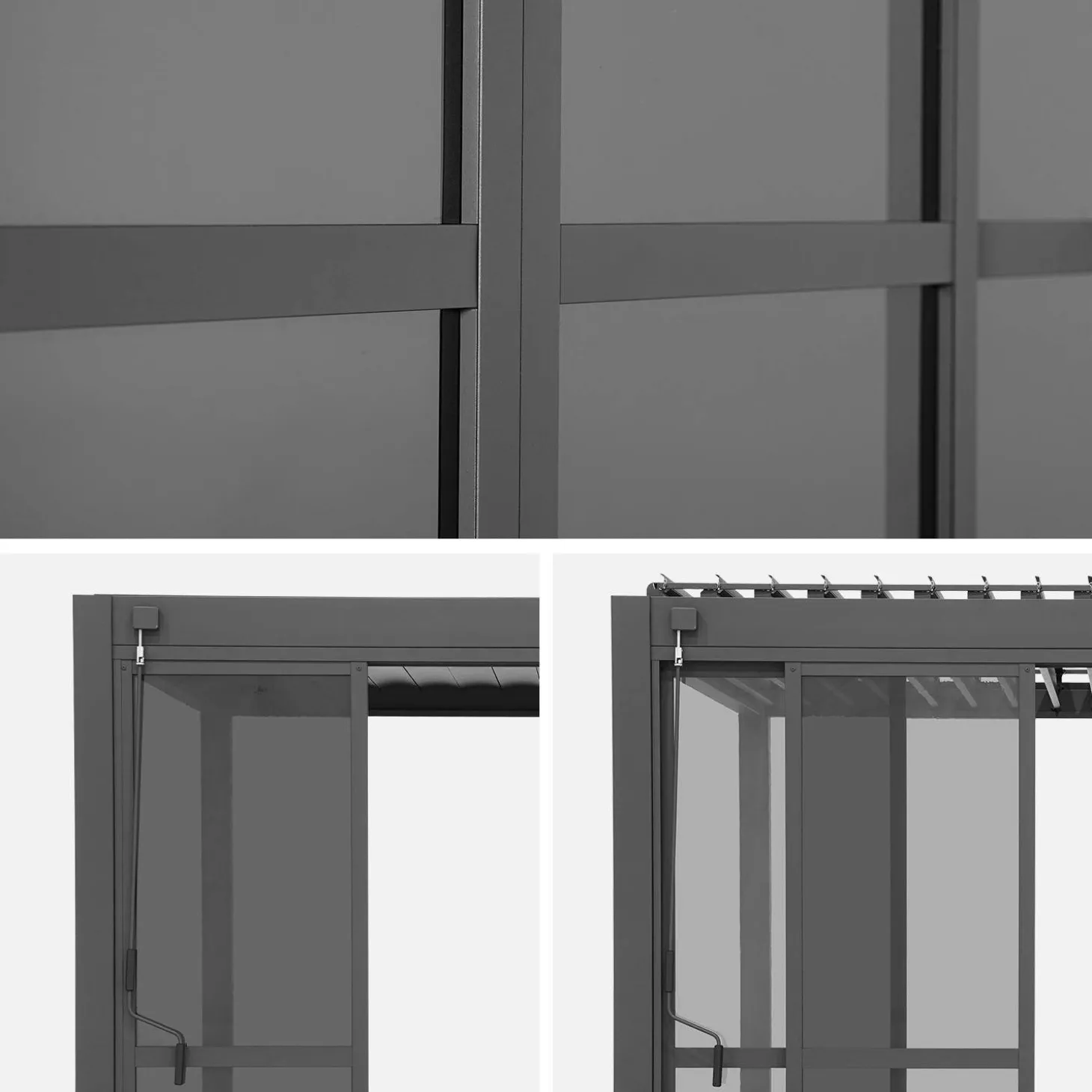 Schiebetür 3m für Pergola Triomphe 3x3m V2 3x4m 3x6m
