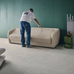 Schlafsofa 3 Plätze Chenille-Stoff