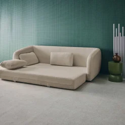 Schlafsofa 3 Plätze Chenille-Stoff