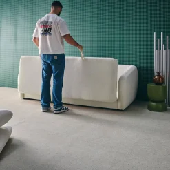 Schlafsofa 3 Plätze Chenille-Stoff