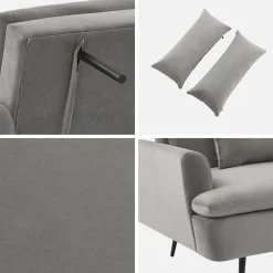 Schlafsofa 2-3-Sitzer mit Samtbezug