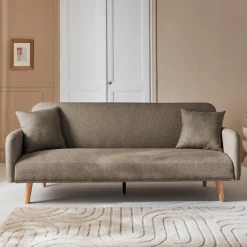 Schlafsofa 2-3 Sitzer, Stoffbezug, Füße aus Hevea-Holz