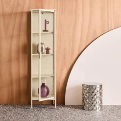 Schrank aus Stahl und gehärtetem Glas, 1 Tür, 160 cm
